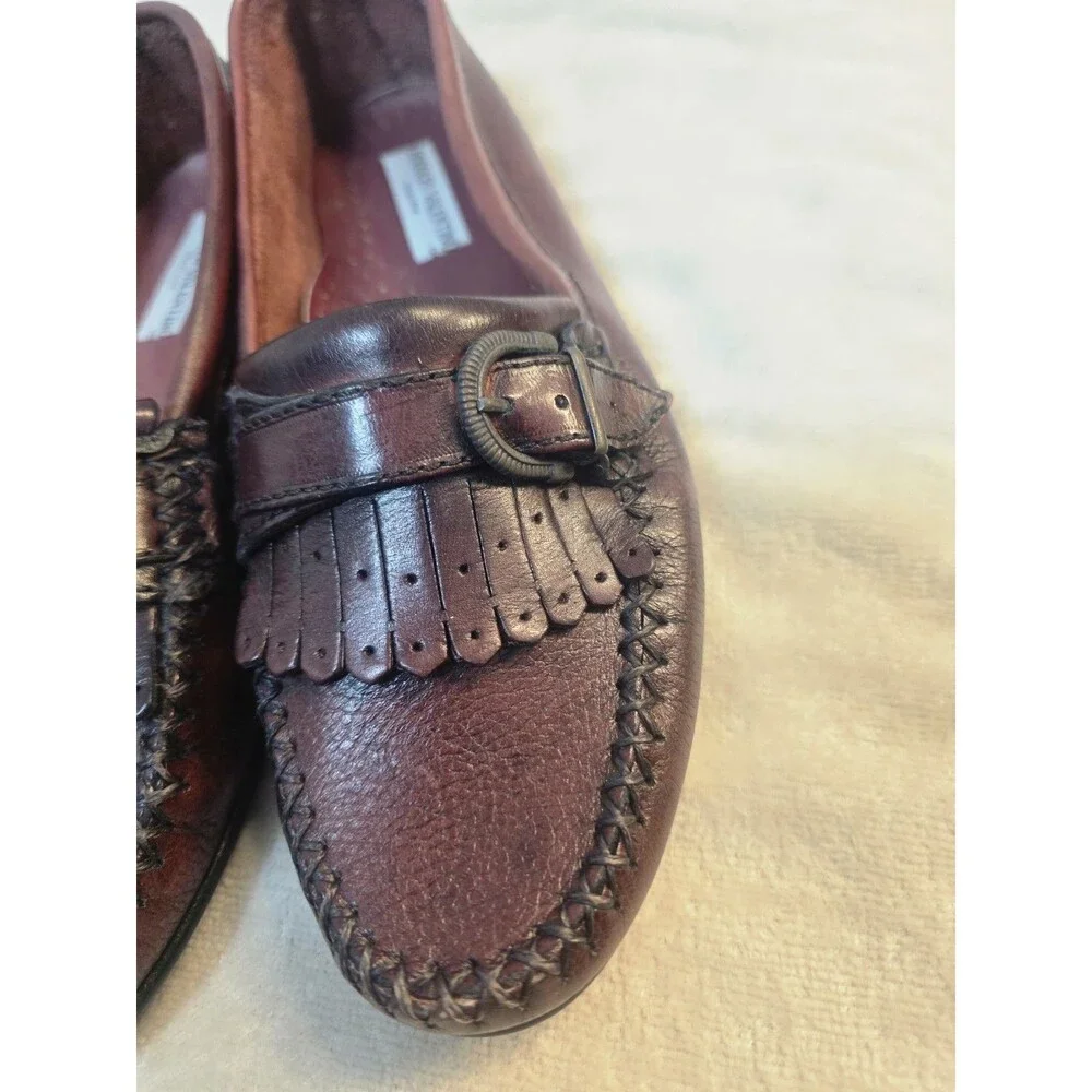 Vintage Rodolfo Valentino Men's Kiltie Tassel Leather Loafers Spain Size 9.5
